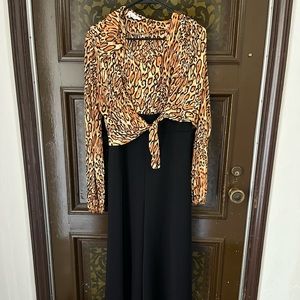 Vintage 1970s Jonathan Logan cheetah leopard jumpsuit w/ jacket